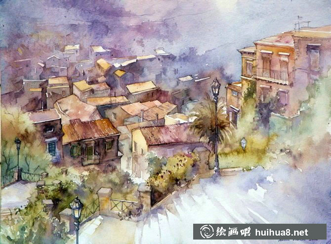 波兰Michal Orlowski水彩风景画作品