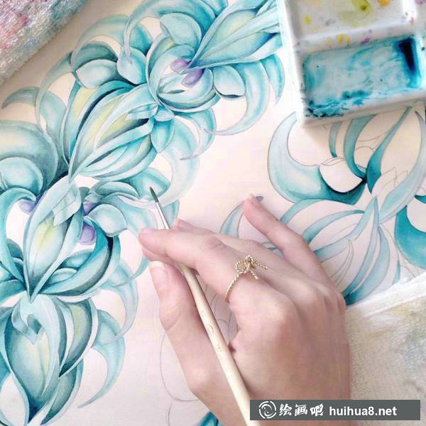 插画家Elena Limkina的水彩植物绘 插画家Elena Limkina的水彩植物绘