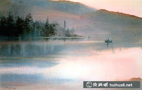 美国画家妮塔恩格尔风景水彩画作品