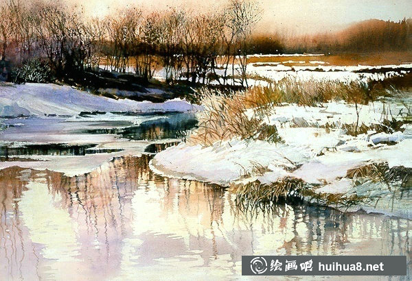 美国画家妮塔恩格尔风景水彩画作品
