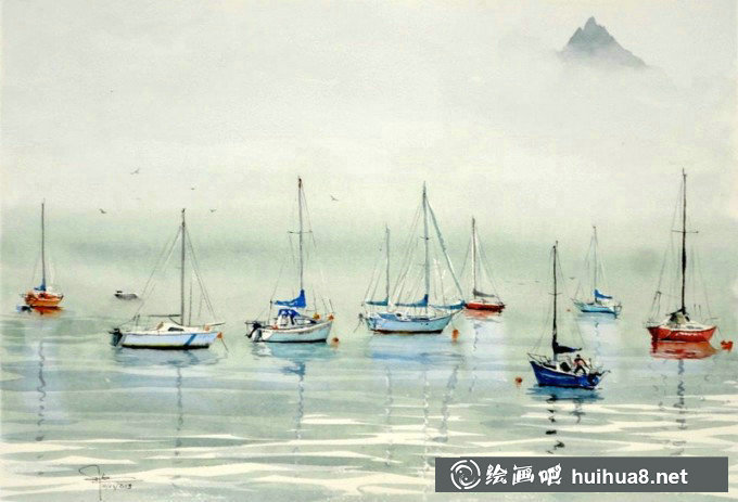 阿根廷画家Eduardo Julio Nicola风景水彩画