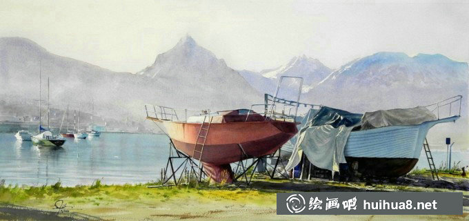 阿根廷画家Eduardo Julio Nicola风景水彩画
