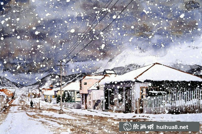 阿根廷画家Eduardo Julio Nicola风景水彩画