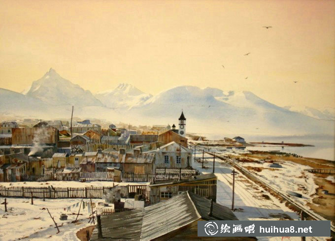 阿根廷画家Eduardo Julio Nicola风景水彩画
