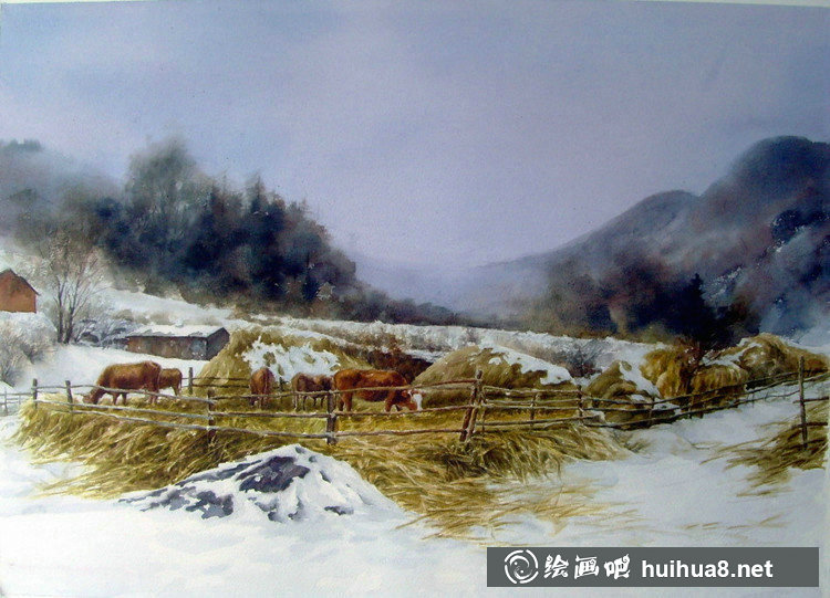 赵生国乡村风景水彩画作品欣赏 赵生国乡村风景水彩画作品欣赏