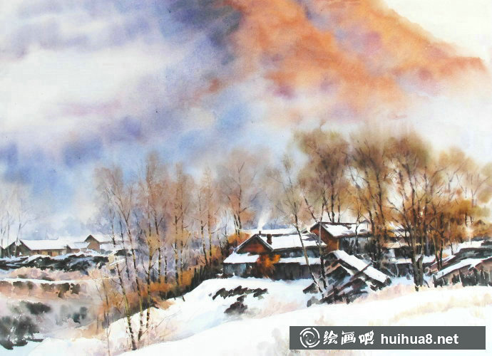 赵生国乡村风景水彩画作品欣赏 赵生国乡村风景水彩画作品欣赏