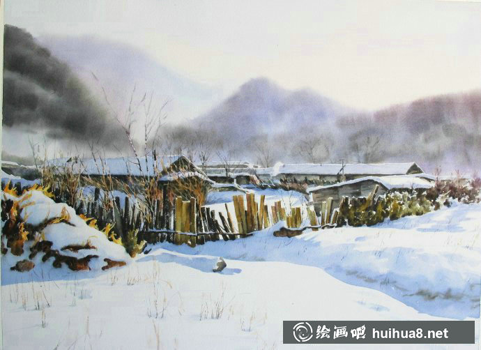 赵生国乡村风景水彩画作品欣赏 赵生国乡村风景水彩画作品欣赏