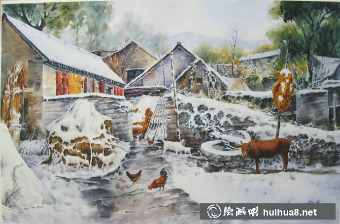 赵生国乡村风景水彩画作品欣赏 赵生国乡村风景水彩画作品欣赏