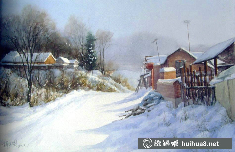 赵生国乡村风景水彩画作品欣赏 赵生国乡村风景水彩画作品欣赏