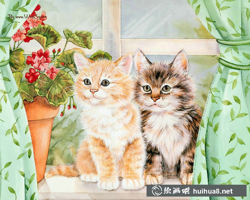 美国插画师Jane Maday笔下的可爱猫咪小动物 美国插画师Jane Maday笔下的可爱猫咪小动物