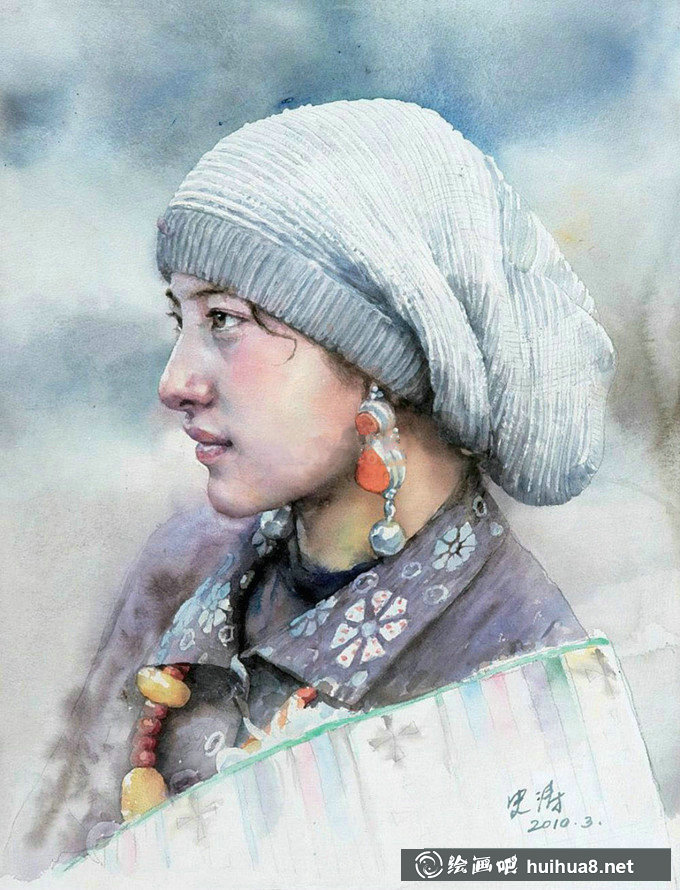 史涛人物水彩画作品