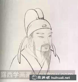 男子面部设色法