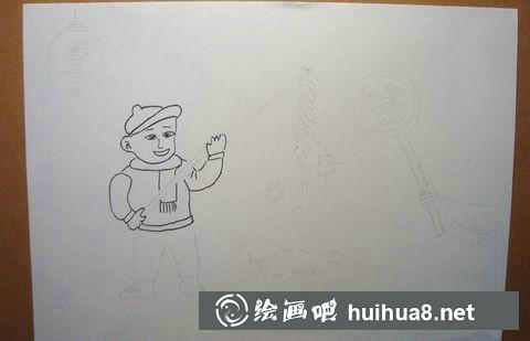 小男孩草稿图