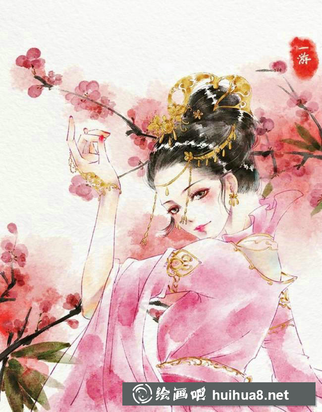 古风美女插画1