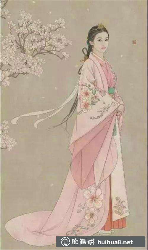 上色玉兰花