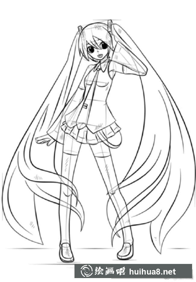 初音未来线稿8