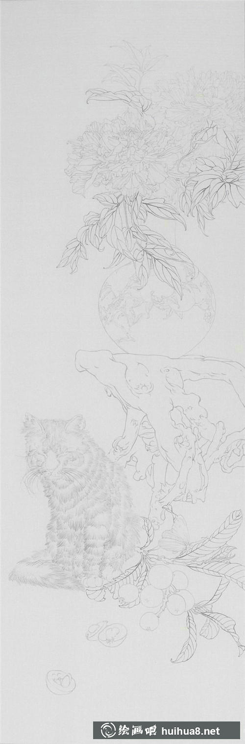 猫咪工笔画步骤一