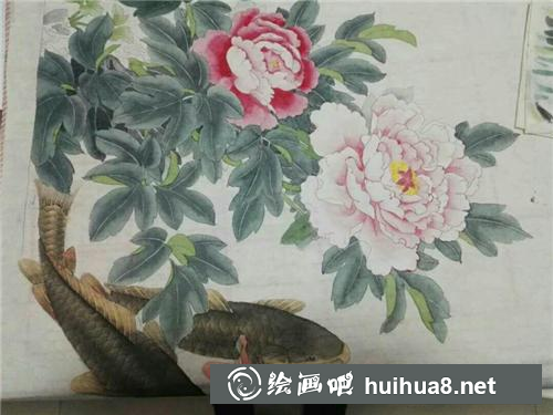 7 花青+墨分染叶子
