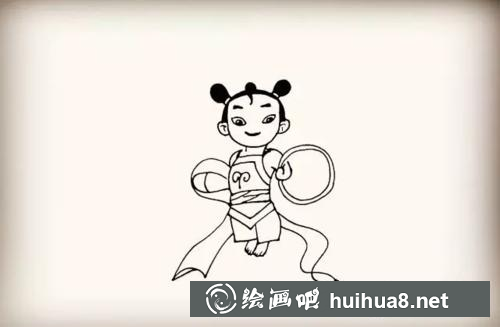 8 哪吒混天绫和衣服花纹绘制步骤