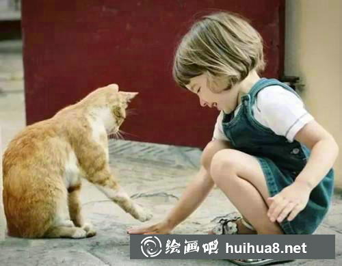 女孩与猫咪