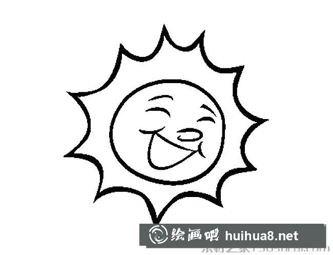 卡通太阳简笔画图片
