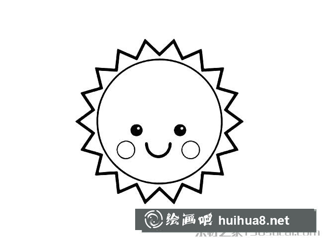 超萌可爱太阳简笔画图片