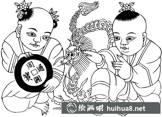 关于新年简笔画图片