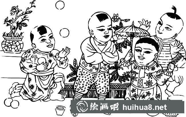 关于新年过年的简笔画图片