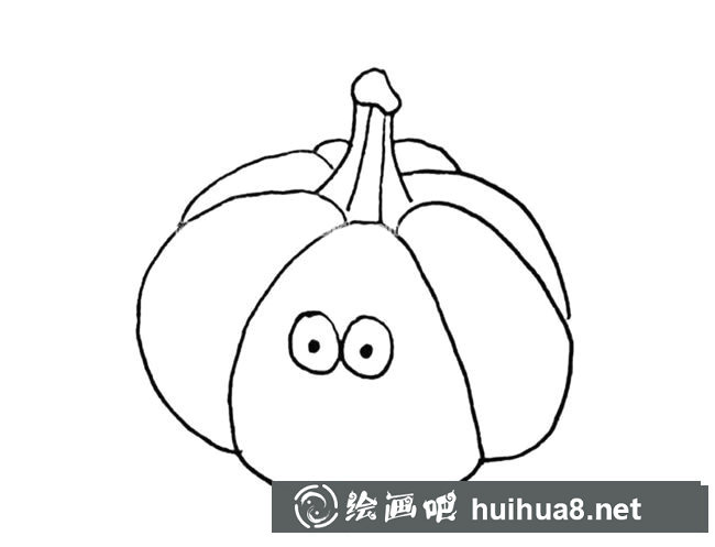 南瓜卡通形象简笔画