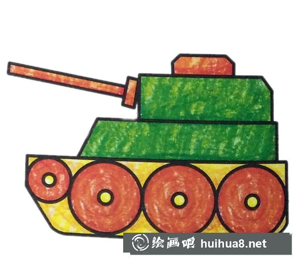 坦克填色图片
