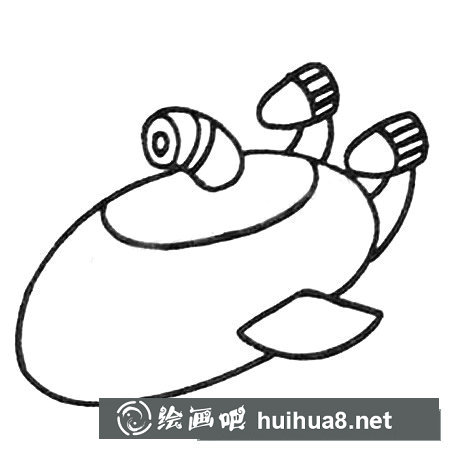 潜水艇简笔画
