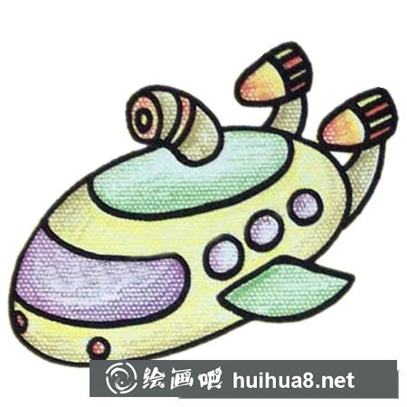 潜水艇简笔画图片
