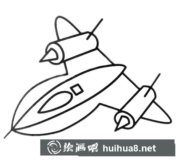 轰炸机简笔画图片