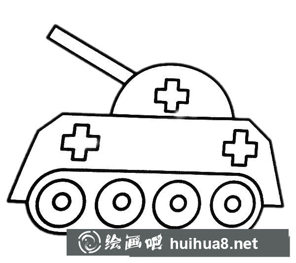 坦克简笔画图片