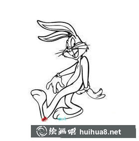 卡通兔八哥简笔画步骤