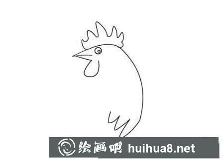 大公鸡的画法图片
