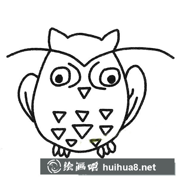 猫头鹰简笔画图片