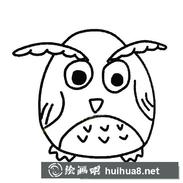 猫头鹰简笔画图片