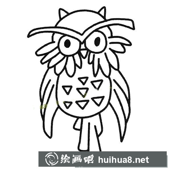 猫头鹰简笔画图片