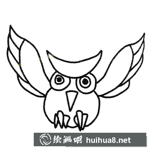猫头鹰简笔画图片