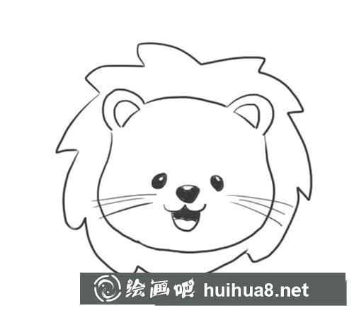 怎样画可爱的狮子简笔画图片