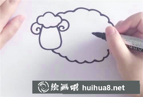 小羊简笔画具体步骤