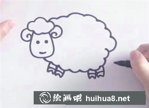 小羊简笔画具体步骤