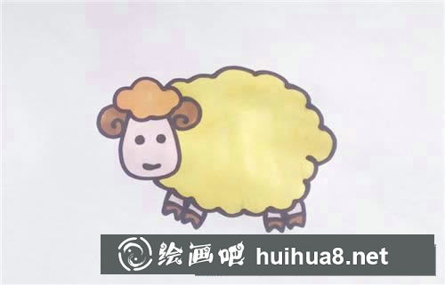 小羊简笔画具体步骤