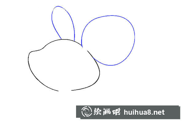 可爱的小老鼠简笔画步骤图片