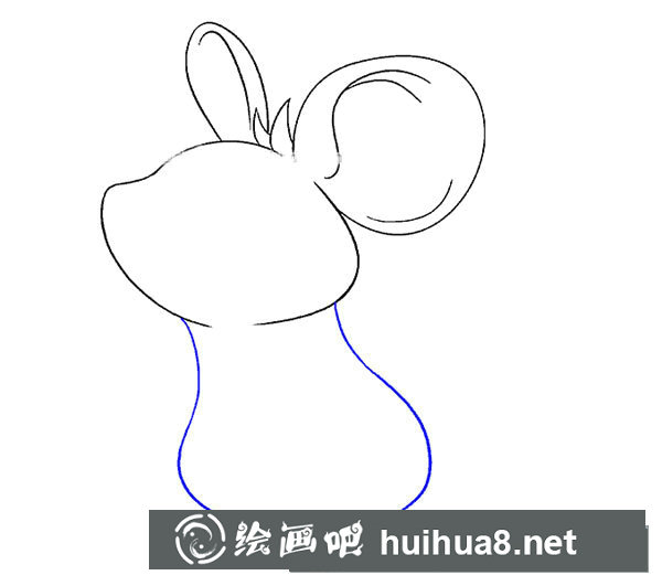 可爱的小老鼠简笔画步骤图片