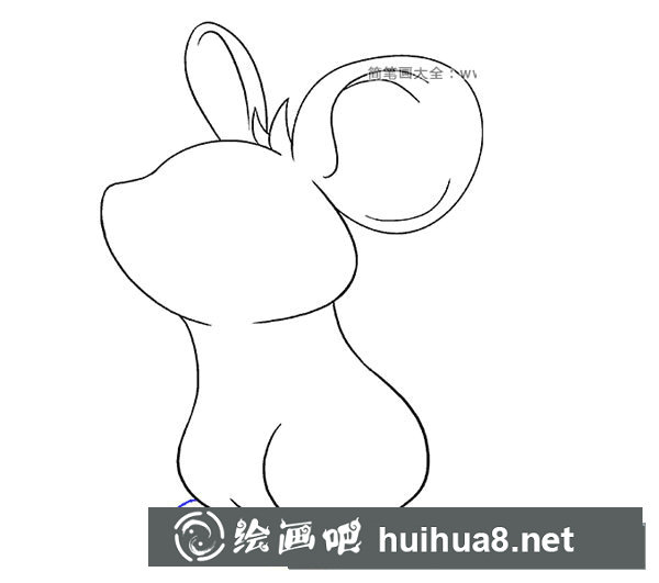 可爱的小老鼠简笔画步骤图片