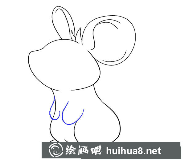 可爱的小老鼠简笔画步骤图片
