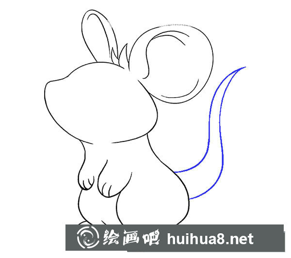 可爱的小老鼠简笔画步骤图片