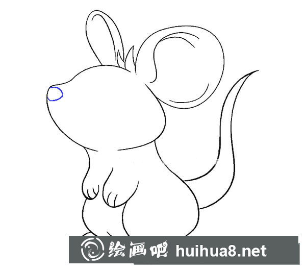 可爱的小老鼠简笔画步骤图片